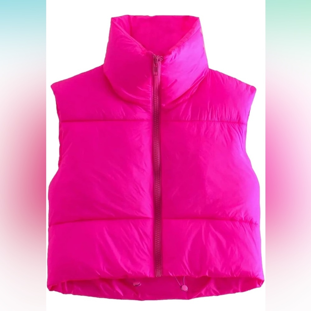 Neon Pink Puffer Vest